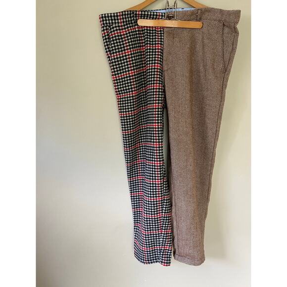 Rowing Blazers x Target Pants Mens 42x29 Wool Blend Tweed Plaid Herringbone - Picture 1 of 4